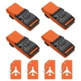 thumbnail image 1 of Luggage Strap with Combination Lock Luggage Tag and Loop 78"x2", 4 Set Adjustable Suitcase Belt, Orange, 1 of 6