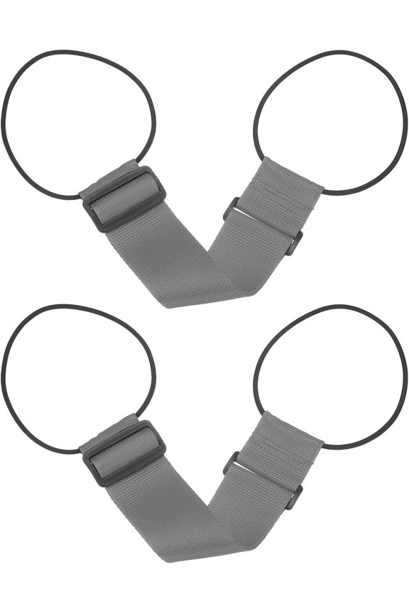 Luggage Straps Bag Bungee, 2 Pcs Suitcase Adjustable Belt for Add a Easy to Travel Elastic Strap Handle Handbag Backpack, Gray