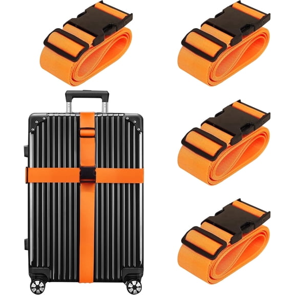 Luggage Straps for Suitcases TSA Approved Travel Belt 4 Pack