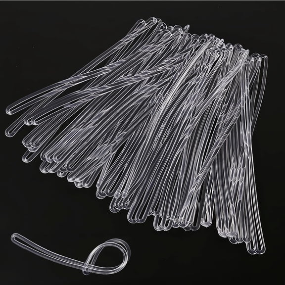 Luggage Tag Loop 100 Pack Clear Plastic Straps for Suitcases Clothing Backpacks & Cruise Travel Accessories Organization 6 inch