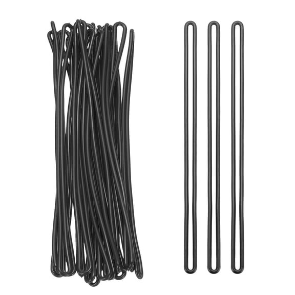 Uxcell Luggage Tag Loops, Luggage Straps Worm Loops - Fitting For Bag Tags - Suitcase Label - ID Card Black