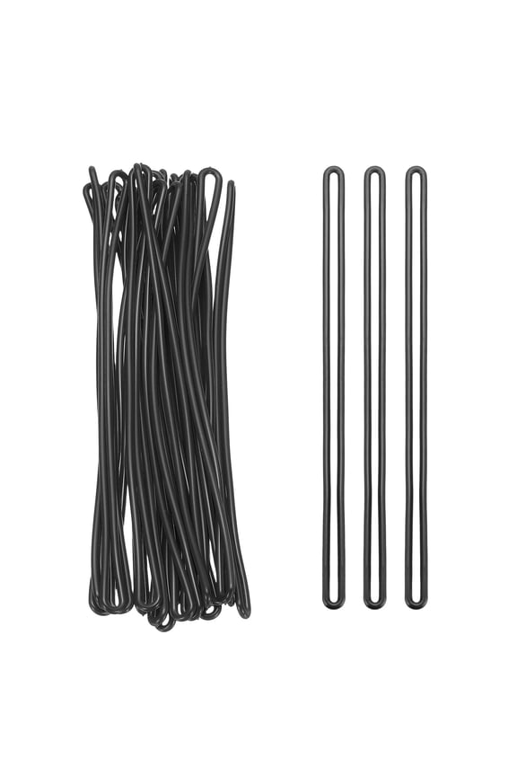 Luggage Tag Loops, Luggage Straps Worm Loops - Fitting For Bag Tags - Suitcase Label - ID Card Black