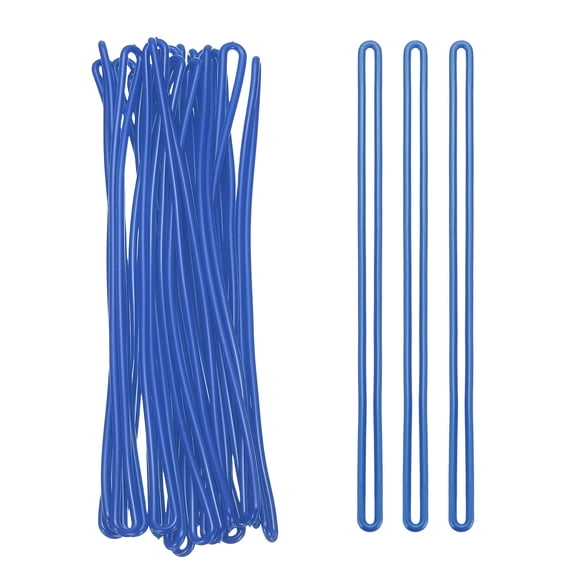 Uxcell Luggage Tag Loops, Luggage Straps Worm Loops - Fitting For Bag Tags - Suitcase Label - ID Card Blue