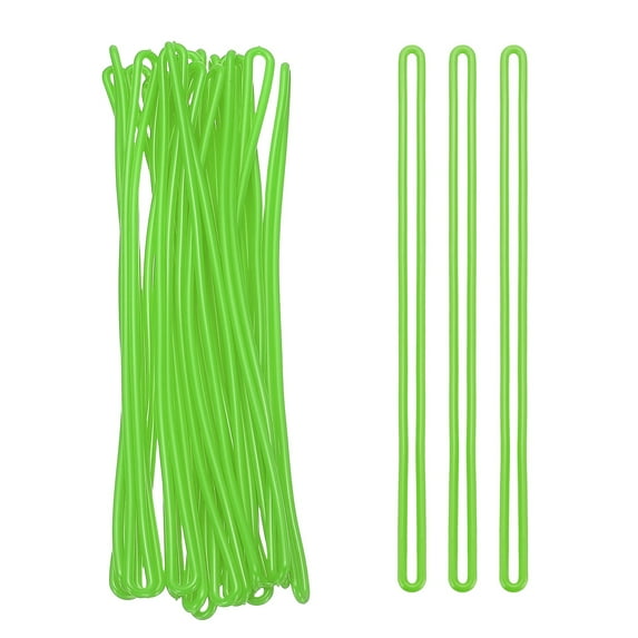 Uxcell Luggage Tag Loops, Luggage Straps Worm Loops - Fitting For Bag Tags - Suitcase Label - ID Card Green