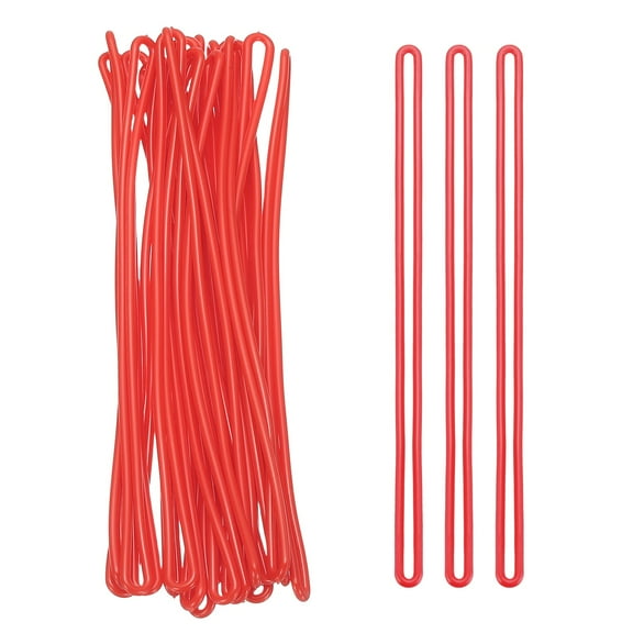 Uxcell Luggage Tag Loops, Luggage Straps Worm Loops - Fitting For Bag Tags - Suitcase Label - ID Card Red