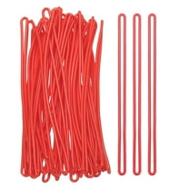 Uxcell Luggage Tag Loops, Luggage Straps Worm Loops Fitting For Bag Tags - Suitcase Label - ID Card Red