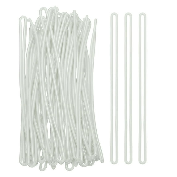 Uxcell Luggage Tag Loops, Luggage Straps Worm Loops Fitting For Bag Tags - Suitcase Label - ID Card White