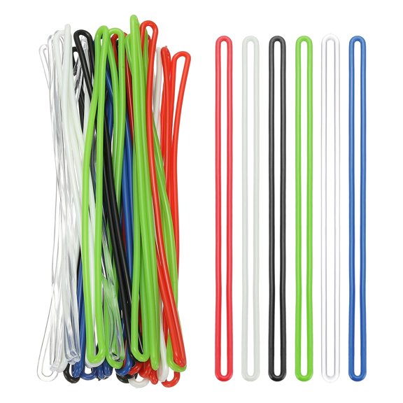 Luggage Tag Loops, PVC Luggage Straps Worm Loops- Fitting for(Bag Tags - Suitcase Label - ID Card) 6 Inch & 30 Pack