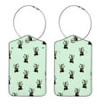 thumbnail image 1 of Luggage Tag, Travel Tags, Handbag Tag - Square PU Leather 2 Pack with Privacy Cover and Stainless Steel Ring - Suitable for Travel, Backpack, Handbag [Amazon Approved] Panda, 1 of 7
