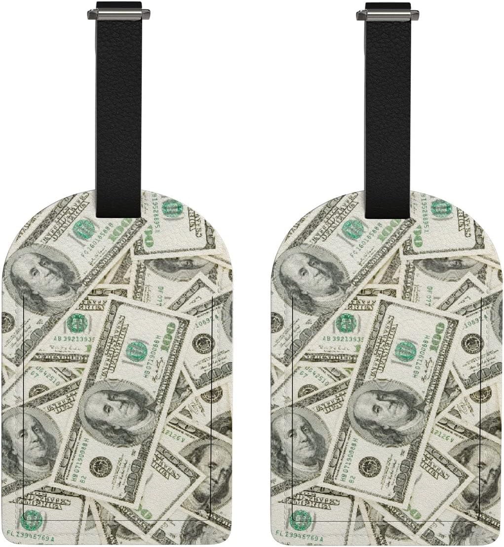 Luggage Tag Us Dollars Full Back Privacy Name ID Card Suitcase Labels