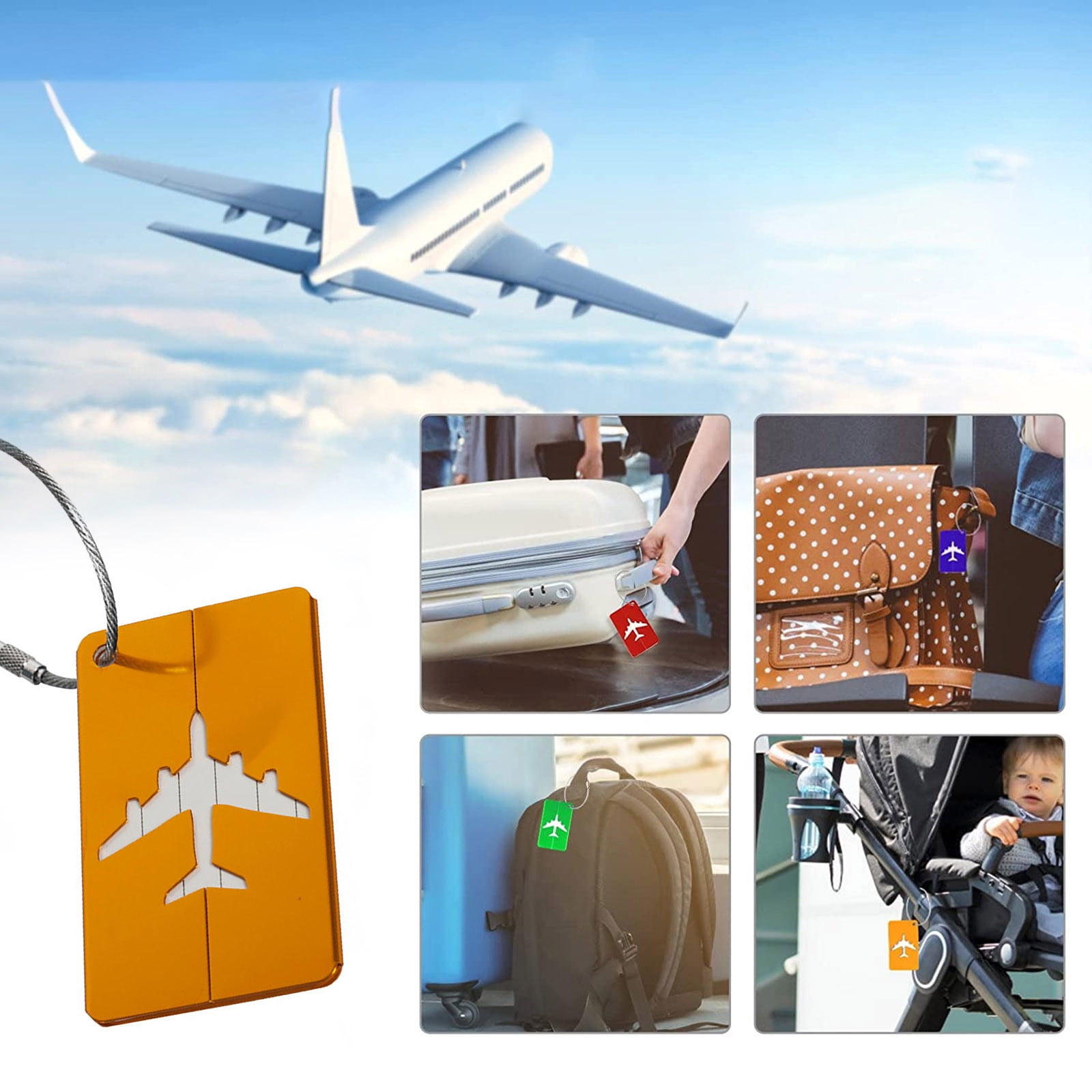 Luggage Tag With Address Tag Suitcase Tag Aluminum Luggage Tag Bricks