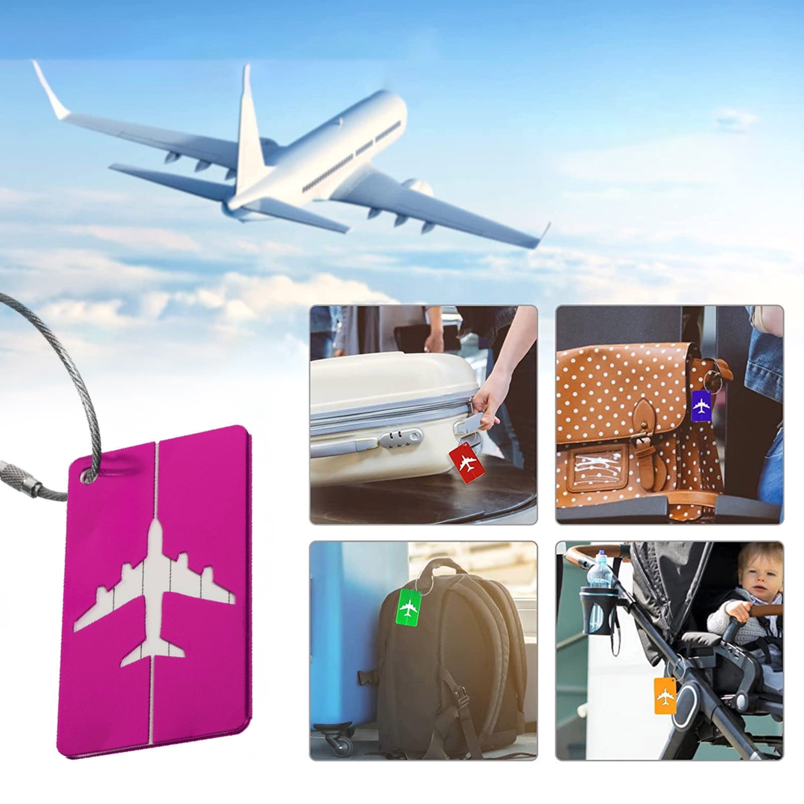 Luggage Tag With Address Tag Suitcase Tag Aluminum Luggage Tag Luggage