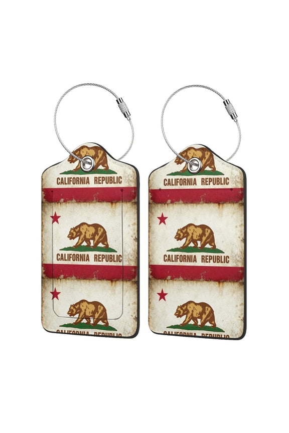 Luggage Tag for Suitcases BaggageCalifornia Luggage Tag with Full Back Privacy Cover for Travel 1 PCS