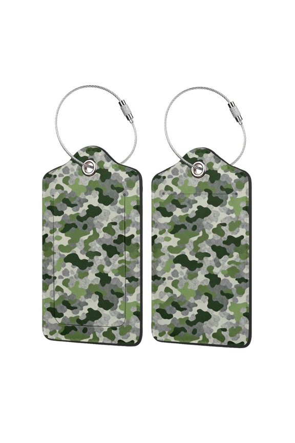 Luggage Tag for Suitcases BaggagePrint Camouflage Pattern Luggage Tag with Full Back Privacy Cover for Travel 1 PCS