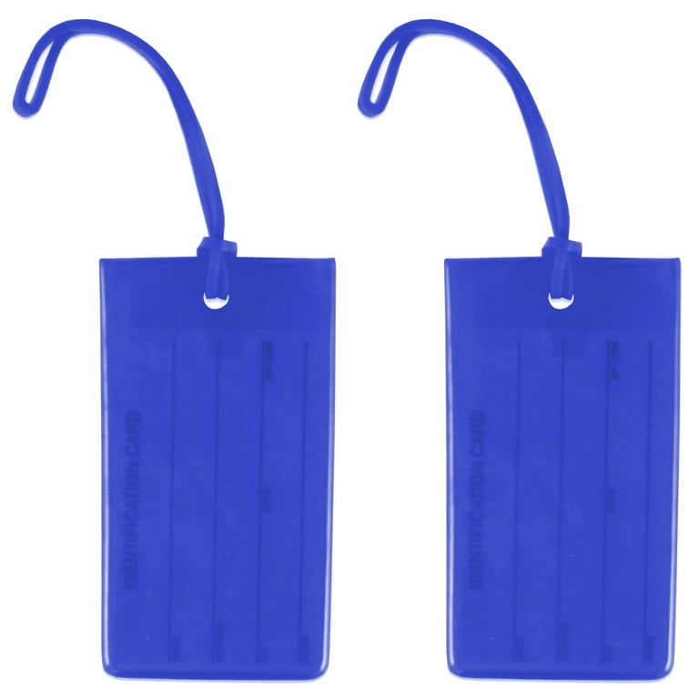 24 PCS/LOT Large Size Plastic Tags Blue Ribbon 57x100mm Double-locked Nylon Labeling  Tags Luggage