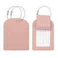 thumbnail image 1 of Luggage Tags, Pink Airplane Essentials with Metal Cable, 3 Pcs, 1 of 6