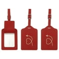 thumbnail image 1 of Luggage Tags, Red Leather Heart Tags with Private Protection, 3 Pcs, 1 of 6