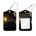 Luggage Tags for Suitcases, 2 Pack Leather Luggage Tags for Suitcases