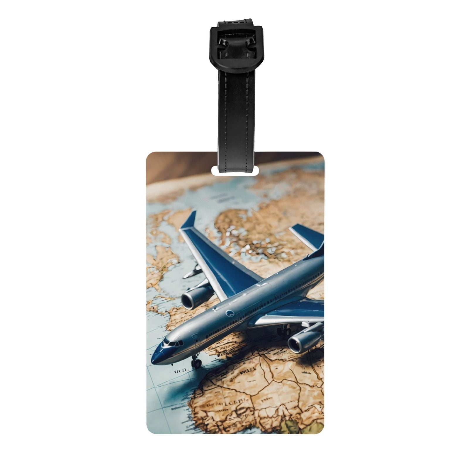 Luggage Tags for Suitcases Airplane World Map Adventure Suitcase Tags