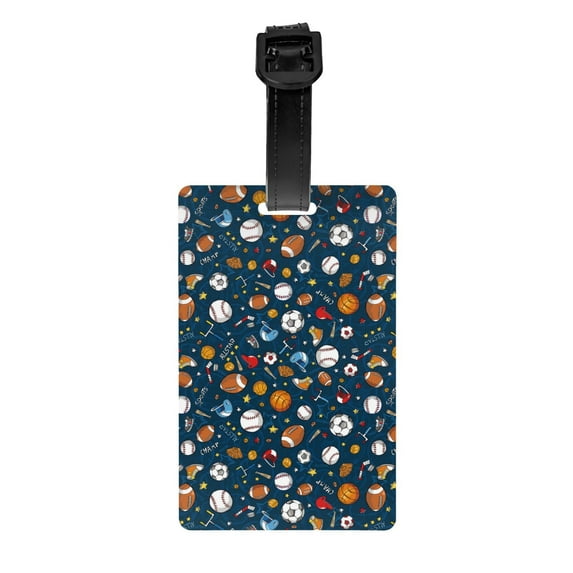 Luggage Tags for Suitcases, baseball football Suitcase & Bag Tags for Backpacks Baggage, Travel Name Tags for Luggage Identifiers for Suitcases, Travel Accessories