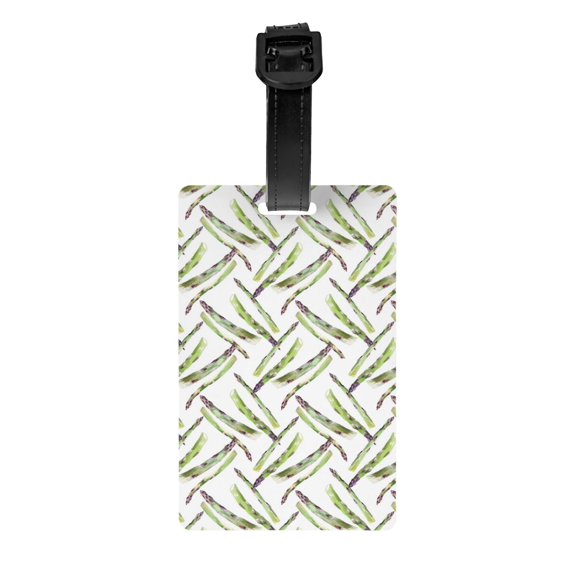 Luggage Tags for Suitcases, Asparagus Pattern funny Leather Bag Luggage Tags ID Label Tags Privacy Protection Travel Bag Labels