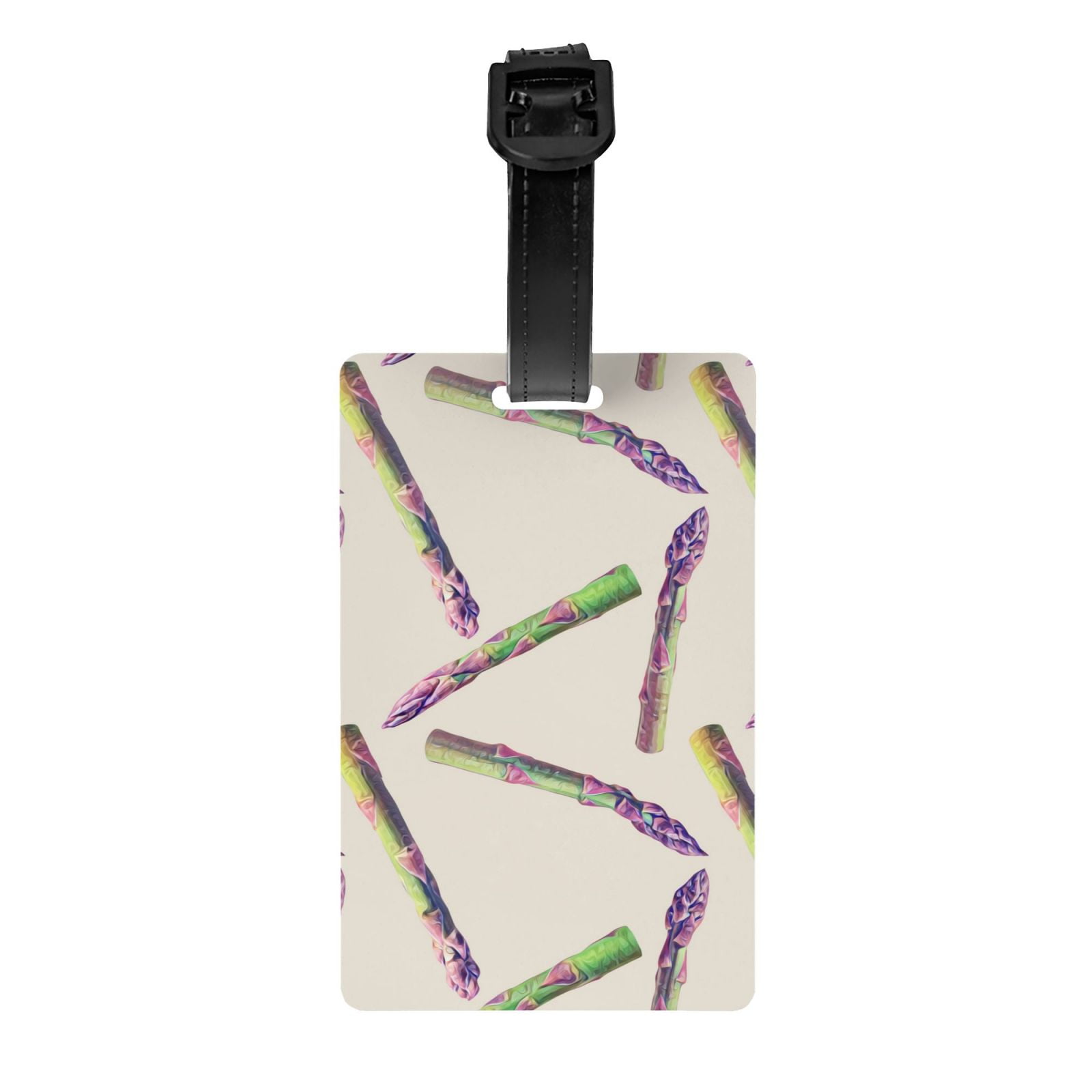Luggage Tags for Suitcases, Asparagus Print hilarious Leather Bag