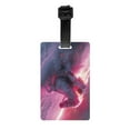 thumbnail image 1 of Luggage Tags for Suitcases, Astronaut Riding Fiery Horse Leather Bag Luggage Tags ID Label Tags Privacy Protection Travel Bag Labels, 1 of 6