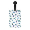 thumbnail image 1 of Luggage Tags for Suitcases, Blue Dragonfly Moth Butterfly Leather Bag Luggage Tags ID Label Tags Privacy Protection Travel Bag Labels, 1 of 6