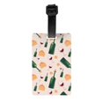 thumbnail image 1 of Luggage Tags for Suitcases, Cheese Wine Bottle Print Leather Bag Luggage Tags ID Label Tags Privacy Protection Travel Bag Labels, 1 of 6