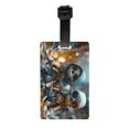 thumbnail image 1 of Luggage Tags for Suitcases, Cute Skeletons Figurines Leather Bag Luggage Tags ID Label Tags Privacy Protection Travel Bag Labels, 1 of 6