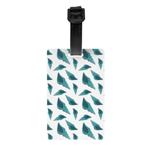 Luggage Tags for Suitcases, Dark Green Conch Leather Bag Luggage Tags ID Label Tags Privacy Protection Travel Bag Labels