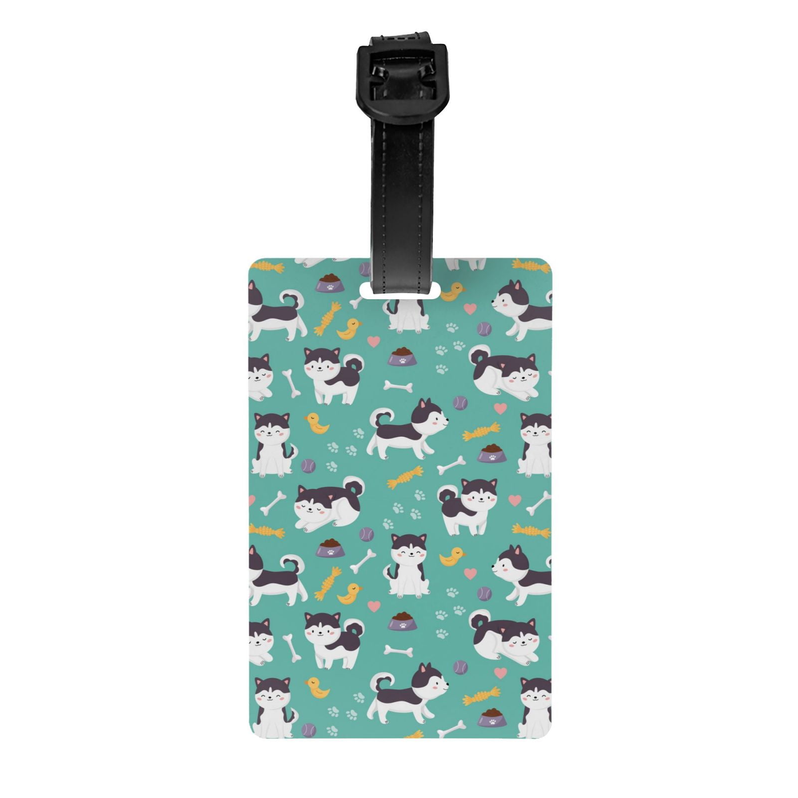 Luggage Tags for Suitcases, Dog ball bird Leather Bag Luggage Tags ID