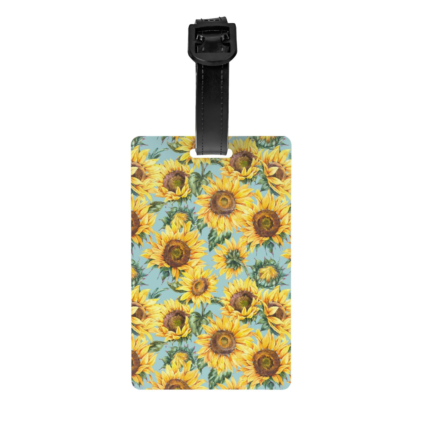 Luggage Label Spring Luggage Tags for Suitcases, Farmhouse Sunflower Leather Bag Luggage ...