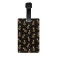 thumbnail image 1 of Luggage Tags for Suitcases, Gold Glitter Pineapples Leather Bag Luggage Tags ID Label Tags Privacy Protection Travel Bag Labels, 1 of 6