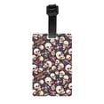 thumbnail image 1 of Luggage Tags for Suitcases, Guitar Skull record Leather Bag Luggage Tags ID Label Tags Privacy Protection Travel Bag Labels, 1 of 6