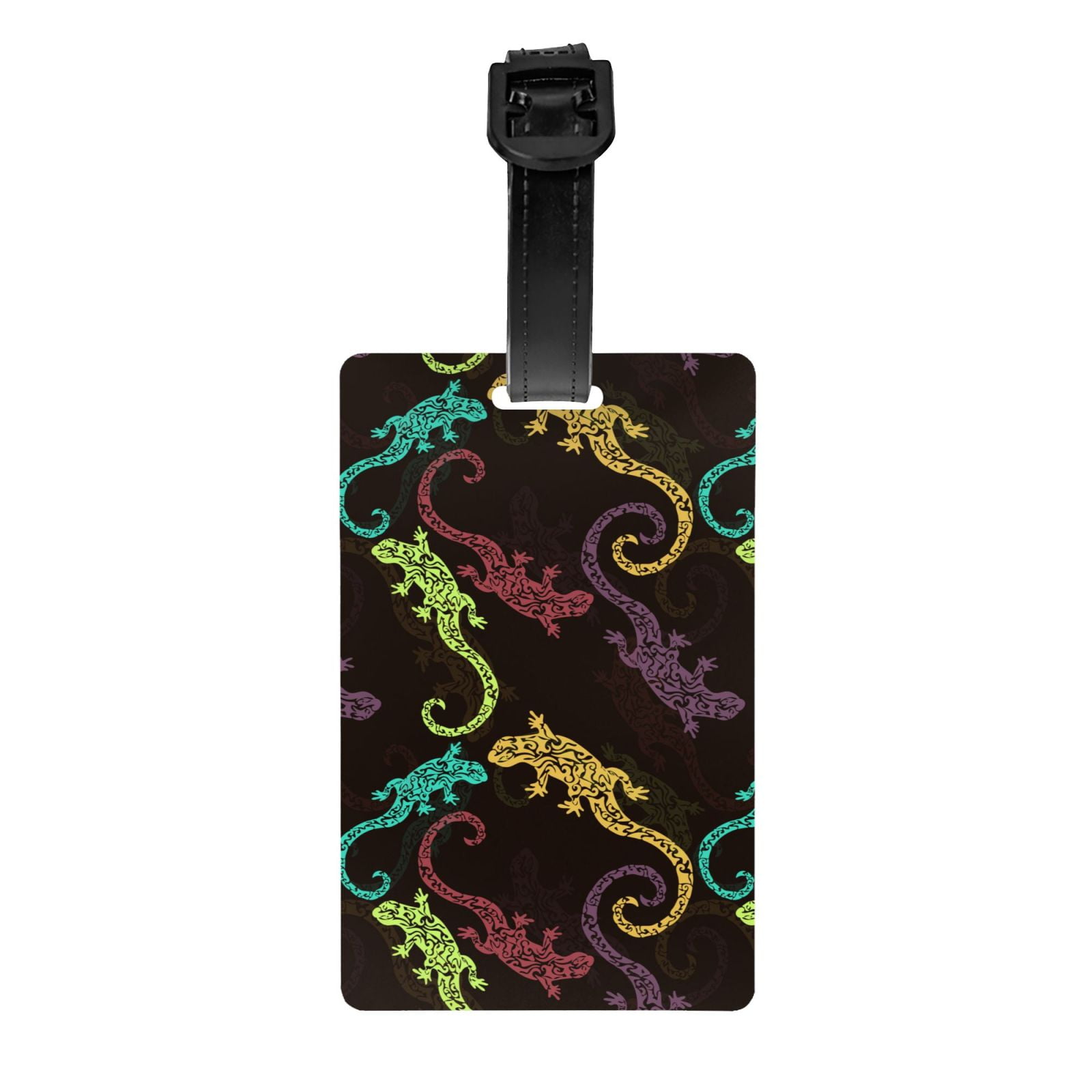 Luggage Tags for Suitcases, Minimalist Color Gecko Lizard Leather Bag ...