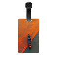 thumbnail image 1 of Luggage Tags for Suitcases, Orange Net Fishing Boat Leather Bag Luggage Tags ID Label Tags Privacy Protection Travel Bag Labels, 1 of 6