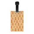 thumbnail image 1 of Luggage Tags for Suitcases, Pineapples Leather Bag Luggage Tags ID Label Tags Privacy Protection Travel Bag Labels, 1 of 6