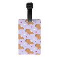 thumbnail image 1 of Luggage Tags for Suitcases, Valentine's Day Capybaras Leather Bag Luggage Tags ID Label Tags Privacy Protection Travel Bag Labels, 1 of 6