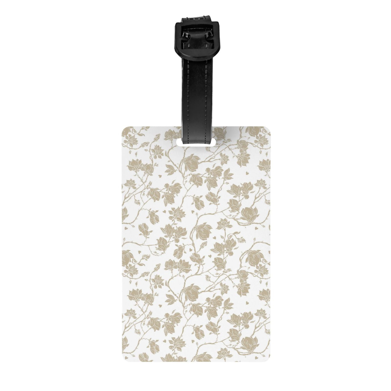 White Leather Luggage Tags Set