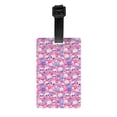 thumbnail image 1 of Luggage Tags for Suitcases, pink Skull blue flower Leather Bag Luggage Tags ID Label Tags Privacy Protection Travel Bag Labels, 1 of 6