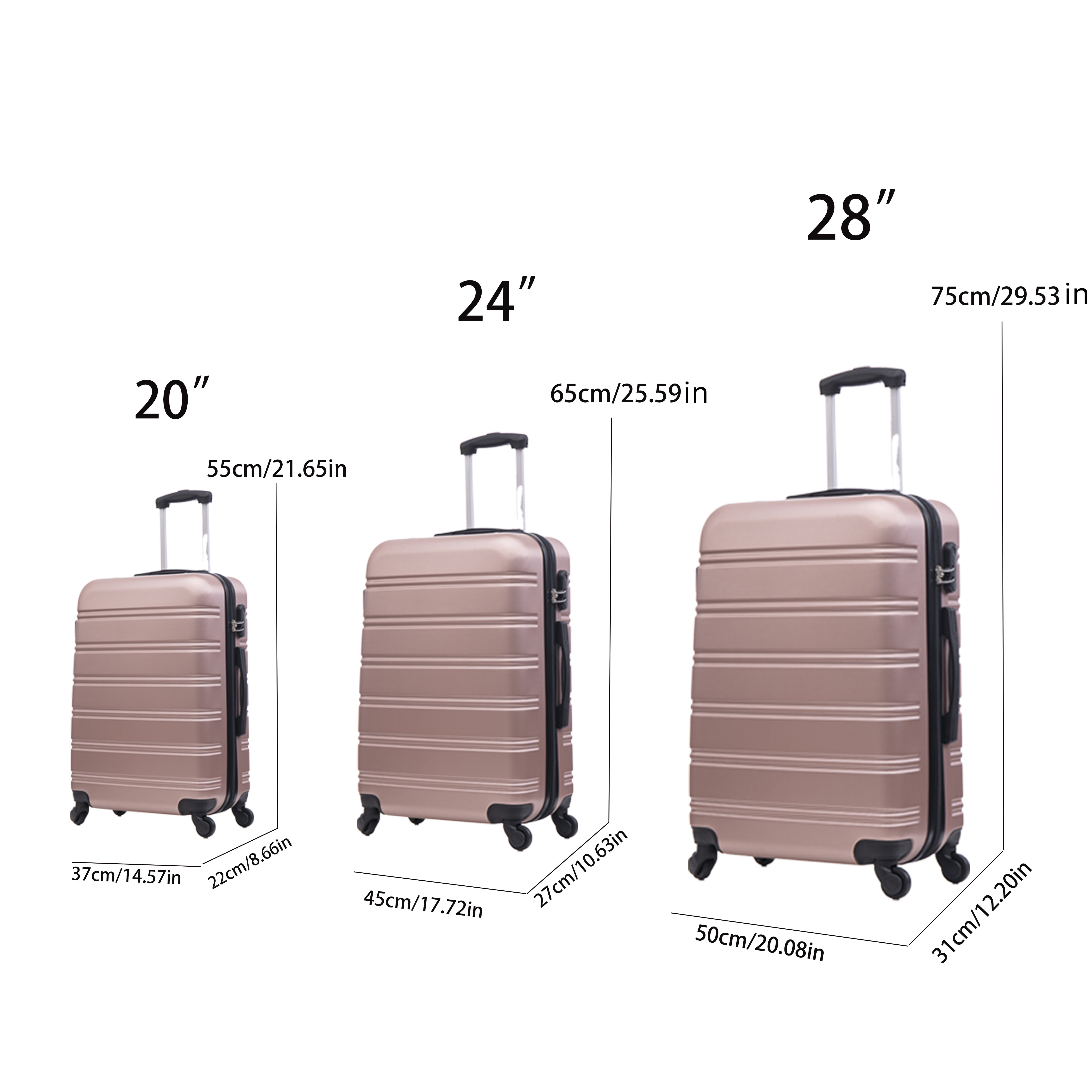 Travel Hard Case Luggage universal wheel hard shell lightweight ...