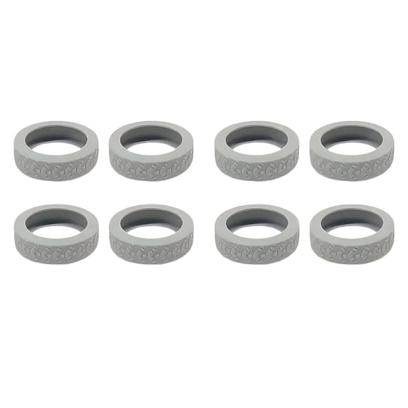 Luggage Wheel Covers Gray Rubber 8 Pack for Travel Suitcase Protection