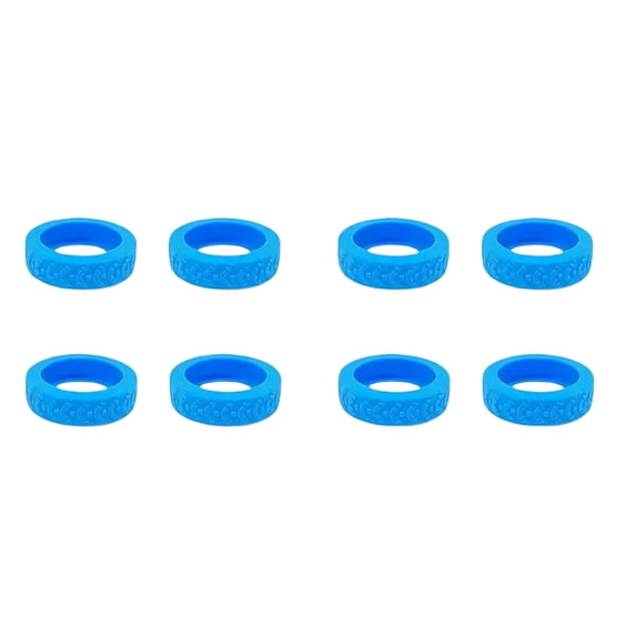 Luggage Wheel Protectors Blue Rubber 8 Pack for Travel Rolling Suitcase