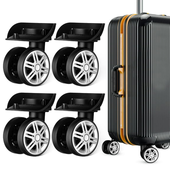 Luggage Wheel Universal Wheel Kit, 4pcs Suitcase Replacement Mute Design High Load Capacity Casters