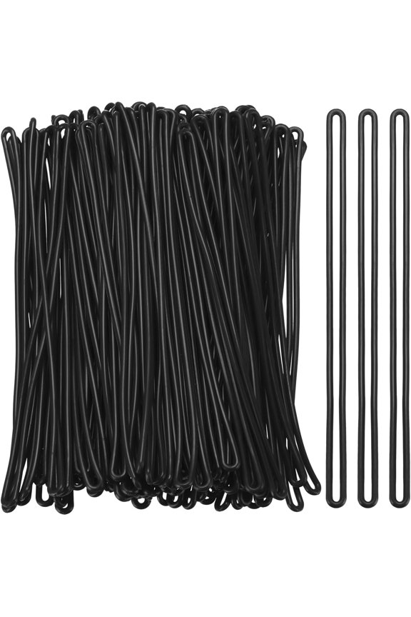 Luggage tag Loops, 100 Pcs PVC Loop Straps Bag Tag Loops Holders Worm for ID Card Bags Suitcase Label Fasteners, Black