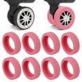 thumbnail image 1 of MEETSWEET Silicone Luggage Wheel Sleeves 9 pieces pink, 1 of 7