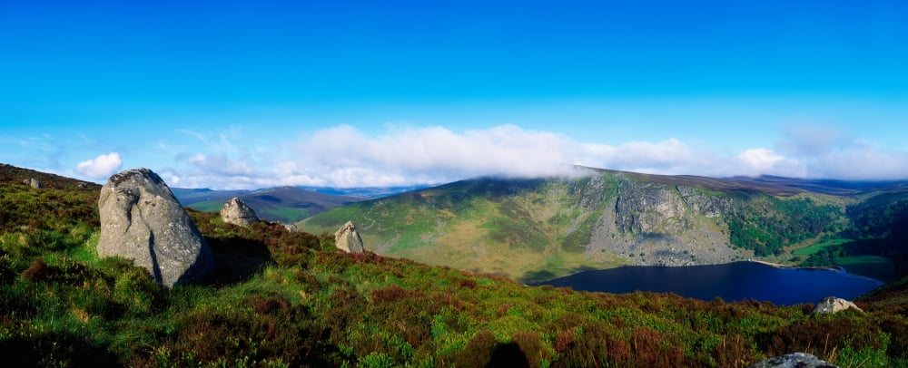 Luggala And Lough Tay Co Wicklow Ireland Canvas Art - The Irish Image Collection Design Pics (30 x 12)
