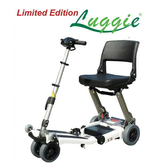 Luggie ELITE Folding Mobility Scooter, Ivory