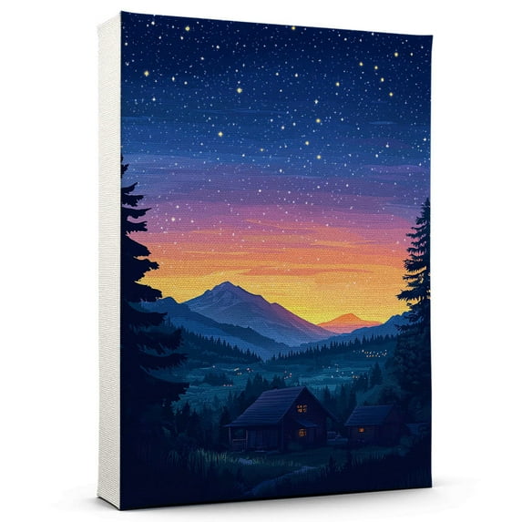 Lugoj Travel Starry Night Canvas Print, Romania Canvas Wall art, Lugoj Map Canvas, Romania Travel Art Picture Print -96AZ795